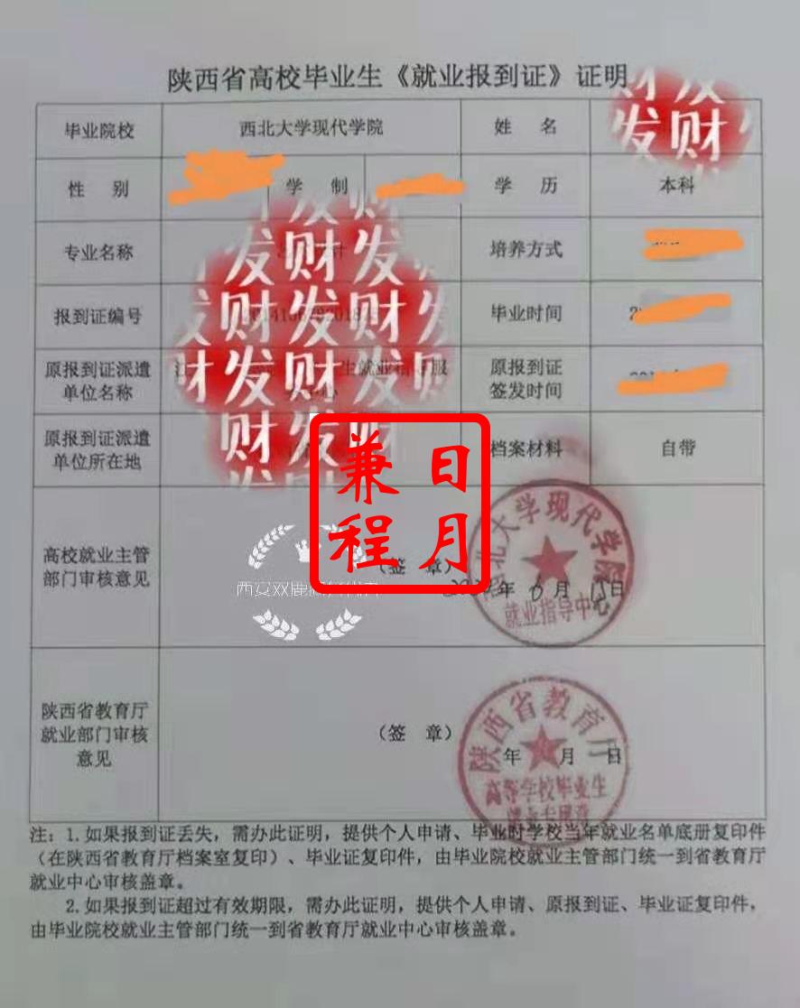 西北大学现代学院毕业生就业报到证补办代办案例.jpg