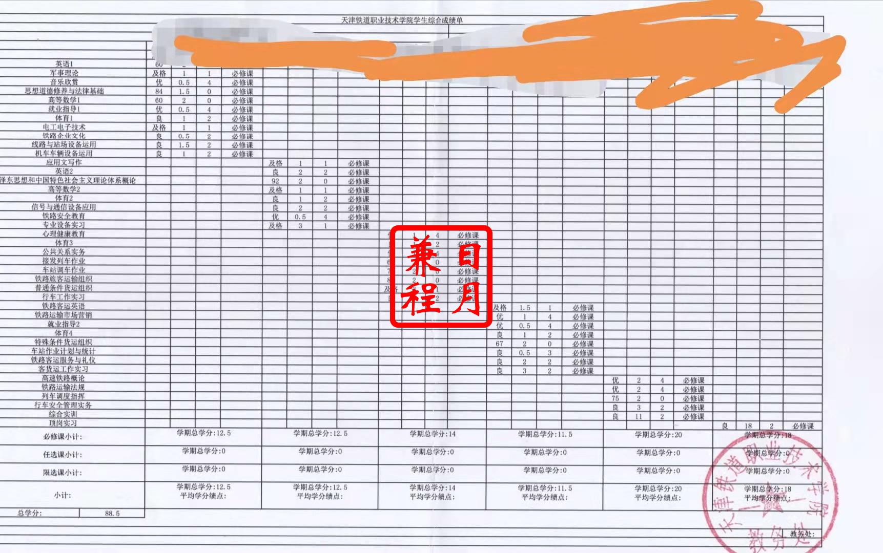 天津铁道职业技术学院成绩单打印代办案例.jpg